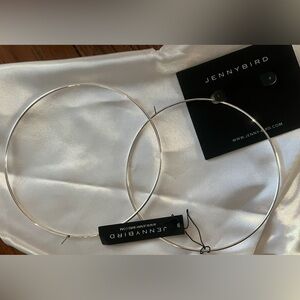Jenny Bird Silver Oversized Thin Hoop Earrings